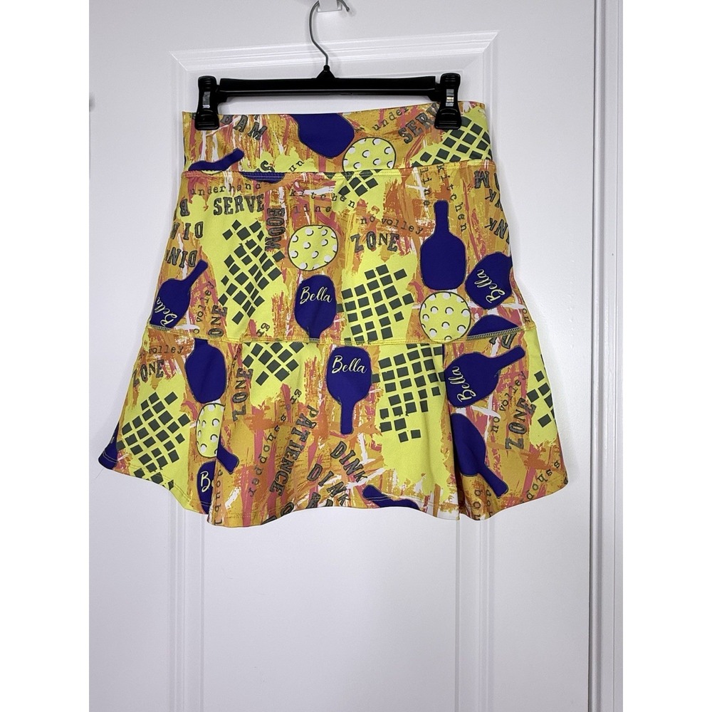 Pickleball Bella lot of 2 Graffiti &‎ Angle Shot Skirt Sz 2 Women's Aline Skort - Picture 2 of 9